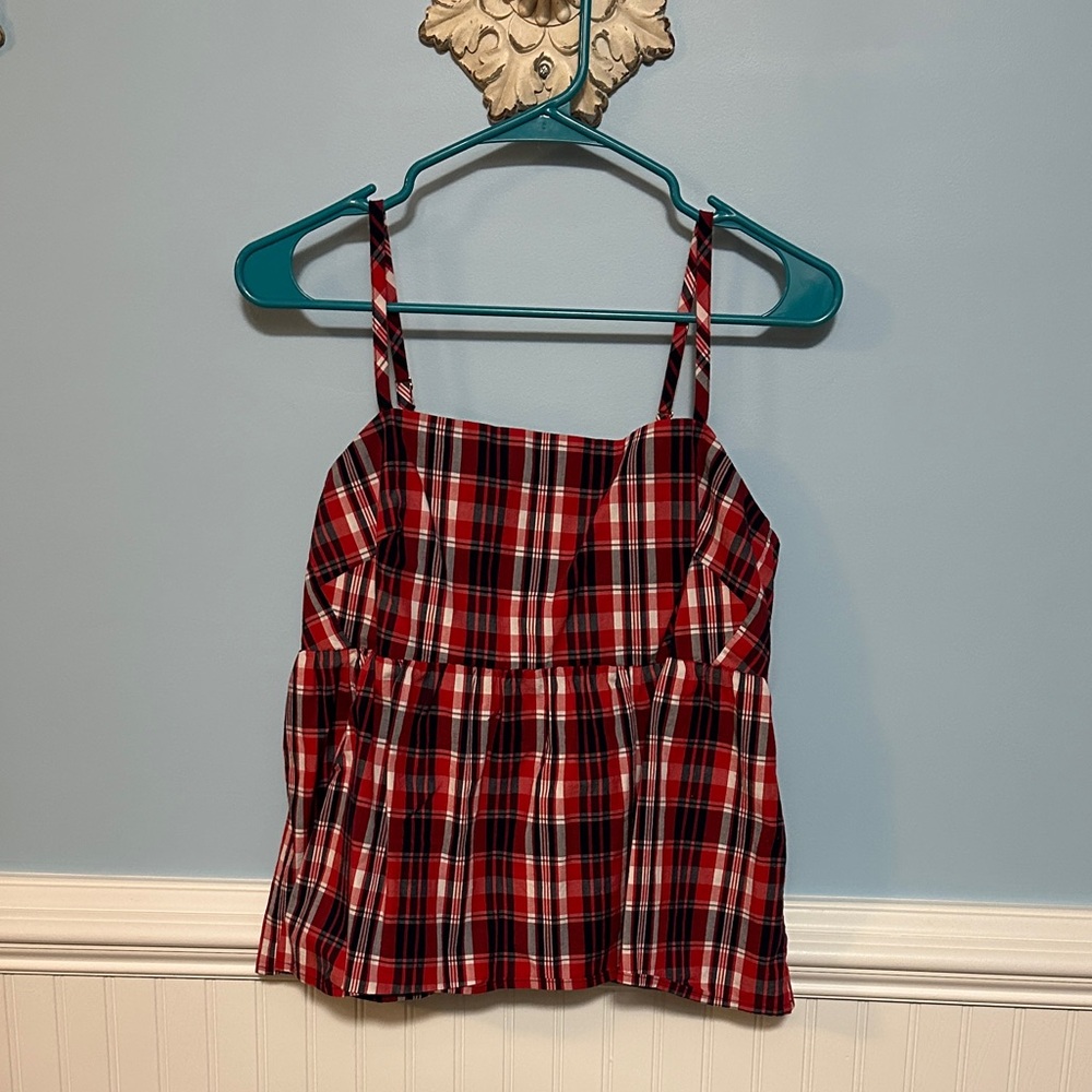 J. Crew Plaid Tank Top